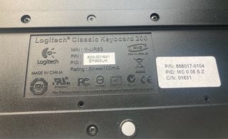 Teclado Logitech Membrana Negro