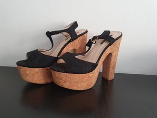 Sandalias de plataforma negras