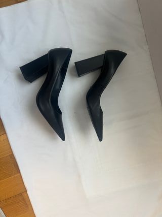 Zapatos Uterque Tacón Negro Talla 35