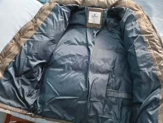 Chaqueta niño gris acolchada