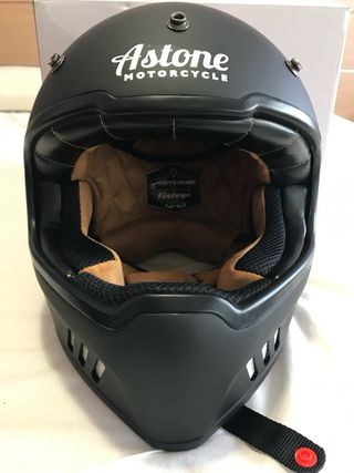 Casco Astone Súper Retro Negro Mate