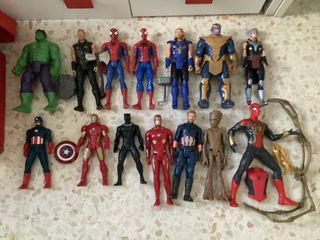 Lote 14 Figuras Superhéroes Marvel