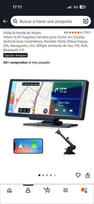 Pantalla Coche 9.26 Carplay Android Auto
