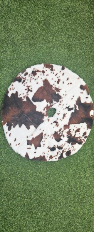Falda árbol Navidad efecto piel vaca