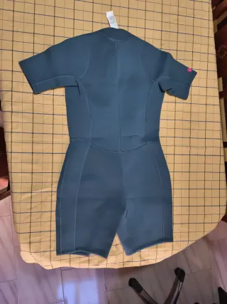 Traje de neopreno corto azul talla L