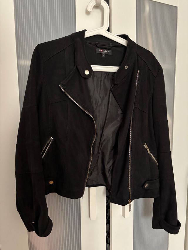 Chaqueta Morgan efecto ante negra Talla M