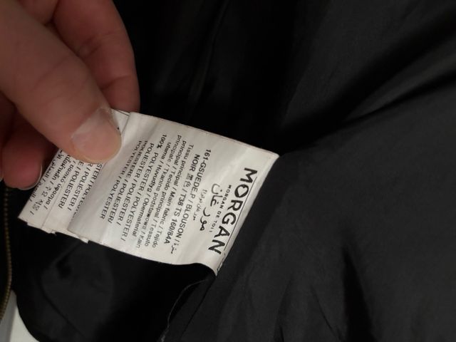 Chaqueta Morgan efecto ante negra Talla M