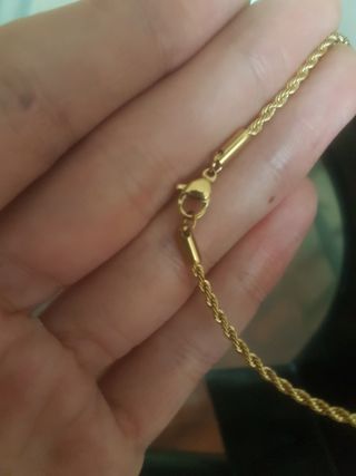 Cadena y Cruz Chapada Oro 18k