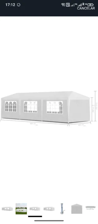 Carpa Fiesta XL Blanca