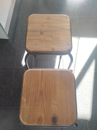 Taburetes cocina Maisons du Monde madera y metal