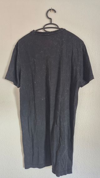 Camiseta gris jaspeado LONG LINE talla M