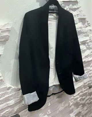 Chaqueta americana / blazer entallada mujer negra