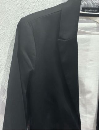 Chaqueta americana / blazer entallada mujer negra