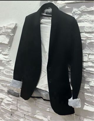 Chaqueta americana / blazer entallada mujer negra