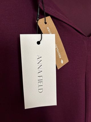 Blusa manga co morada elegante, nueva con etiqueta