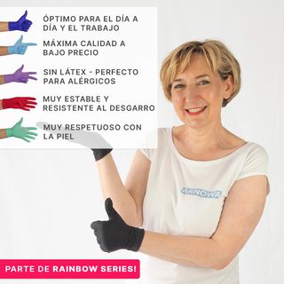 ✨ - Guantes nitrilo negro talla XS, guantes de nit