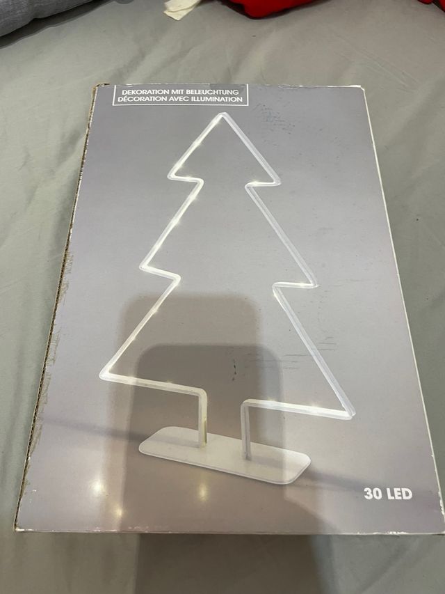 Adorno Navideño LED Árbol Blanco