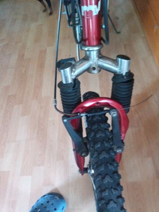 Bicicleta plegable roja
