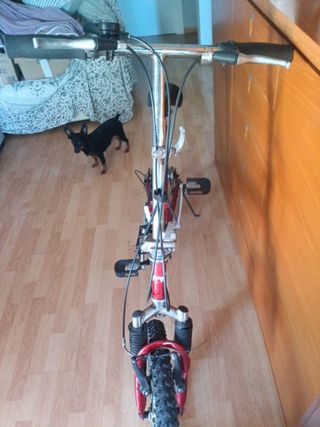 Bicicleta plegable roja
