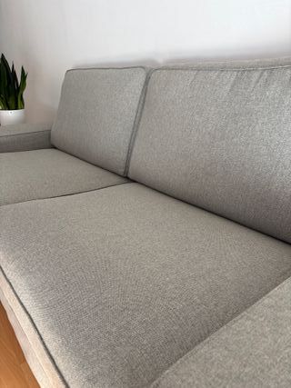 Sofá de 3 plazas gris/beige