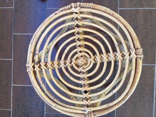 Taburetes Mimbre y Bambú Años 70 (2 uds)