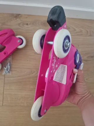 Patines Oxelo niña rosas y morados