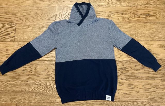Jersey Vertbaudet niño azul y gris