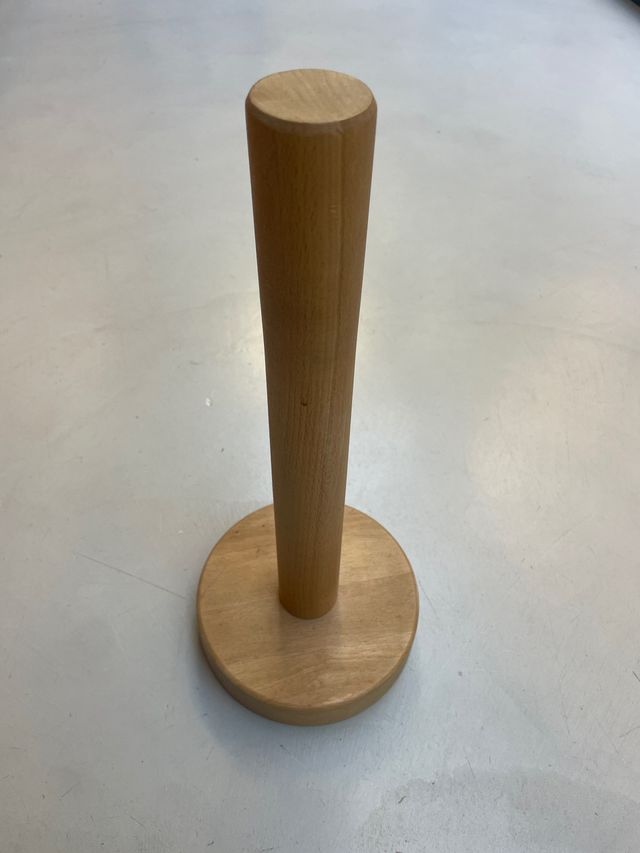 Porta rollos de cocina de madera 