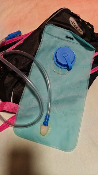 Mochila JOLUVI trail negra y rosa