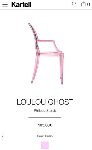 2 sedie per bambini LouLou Ghost Philippe Starck
