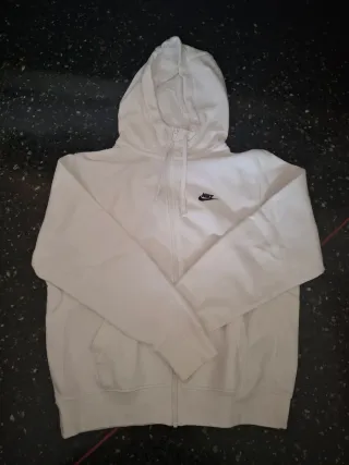 Felpa Nike con zip bianca