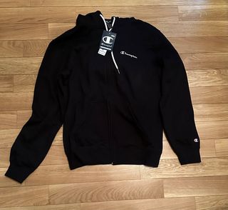 Sudadera Champion Negra con Cremallera
