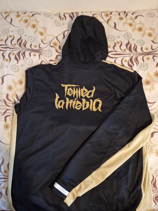 Sudadera Adidas Real Valladolid Negra y Dorada