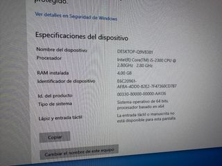 PC de sobremesa con poco uso
