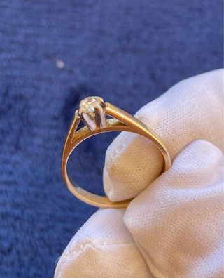 Anillo oro 18kt solitario diamante