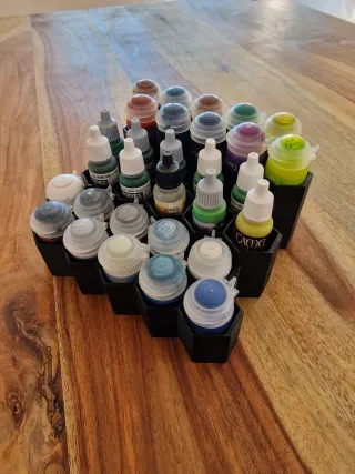 Organizador de pinturas hexagonal