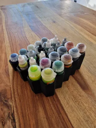 Organizador de pinturas hexagonal