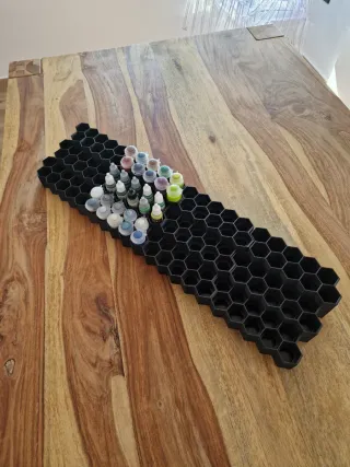 Organizador de pinturas hexagonal