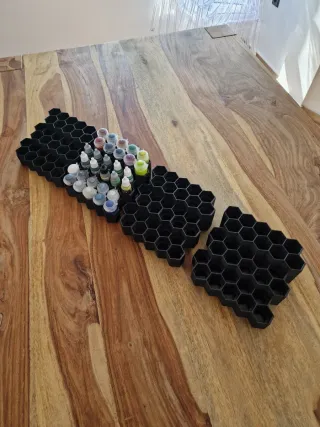 Organizador de pinturas hexagonal