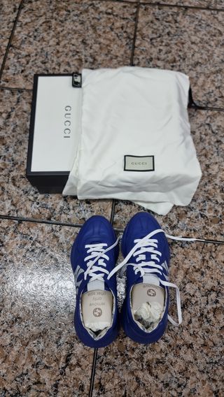Zapatillas Gucci NY Yankees Azul Plata