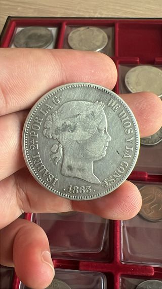 Moneda 20 Reales Plata