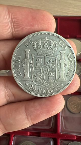 Moneda 20 Reales Plata
