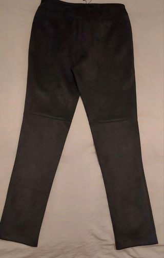 Pantalones Mango antelina negros