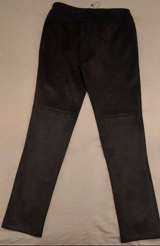 Pantalones Mango antelina negros
