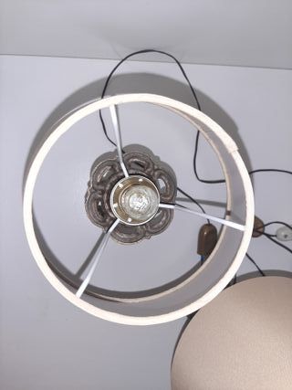 Coppia Lampade Comodino Vintage Ottone