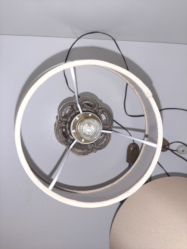 Coppia Lampade Comodino Vintage Ottone