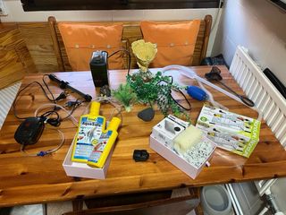 Calentador y aireador acuario Sera.