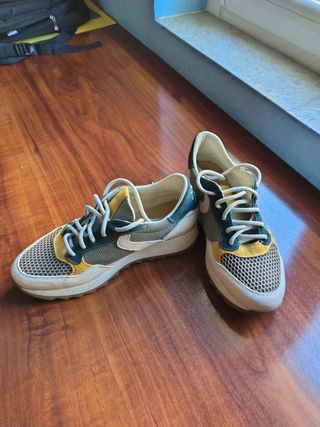 Deportivos Mujer Talla 36 Beige/Amarillo