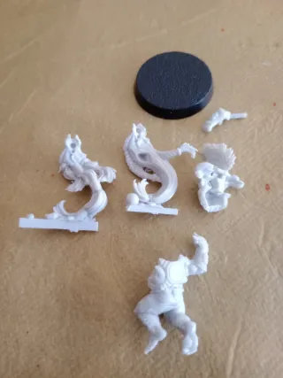 3 enanos Blood Bowl resina sin montar