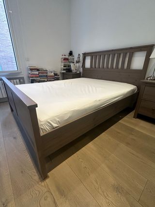 Cama IKEA HEMNES 160x200 Marrón + Somier+colchón